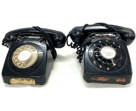 2 Vintage / Retro  black telephones