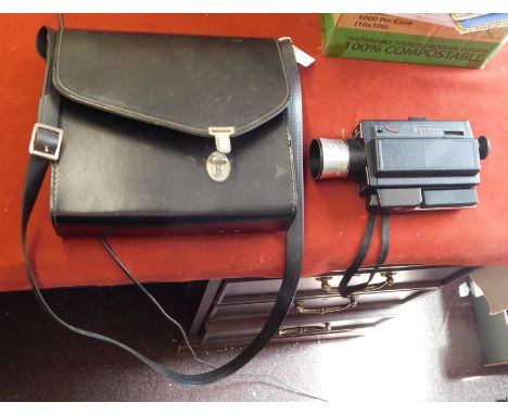 Bell And Howell Autoload Focus-Matic Super 8 Model 491 in leather carry case. Buyer collects.