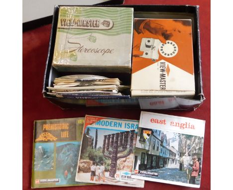 Viewmaster Stereoscope (2) boxed with an interesting range of View Master reels (Disc's). (25+). Vintage lot