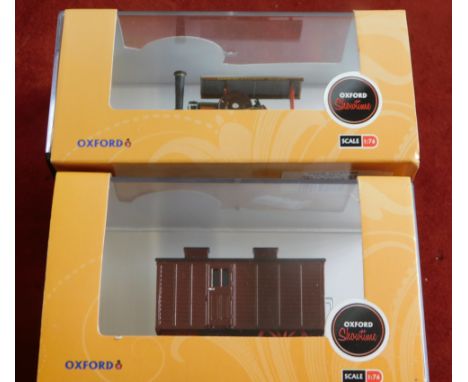 Oxford Showtime Fowler Steam Roller and Living Wagon Maroon/Red unused, boxed