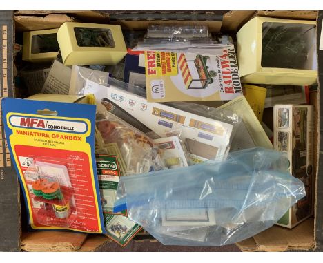 A mixed carton of Hachette partworks Ltd., majority of  accessories, including Airfix Engine shed parts etc. Mostly in origna