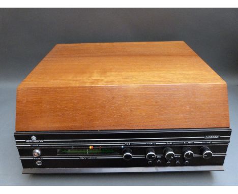 Hacker Centurion stereo record player with built in FM radio and Garrad SP 25 mark IV turntable with matching pair of speaker