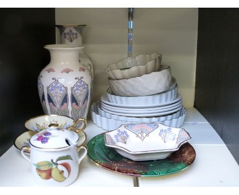 A collection of ceramics to include three items of Masons Ironstone "Ianthe" for Liberty, Royal Worcester Evesham, Aynsley ca