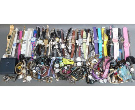 A large collection of various ladies and gentleman's wristwatches including Timex, Accurist, G-Shock etc, some in original bo