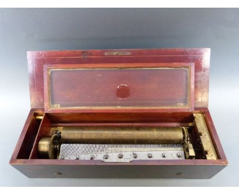 Nicole Freres 8 air cylinder musical box c1870, with Nicole Freres stamped to the comb and bedplate, serial number 37904. Lev