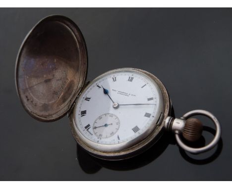 Thomas Russell & Son of Liverpool hallmarked silver keyless winding full hunter pocket watch with inset subsidiary seconds di