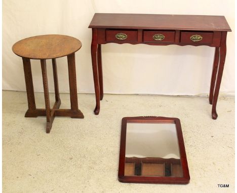 A Reproduction hall/console table and matching mirror