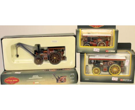 3 boxed Corgi Vintage Steam traction engine models