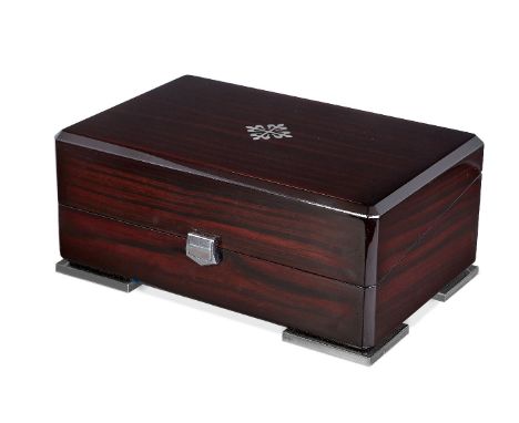 Patek Philippe, a lacquer watch box, 23.5 x 15 x 10cm, with outer card packaging