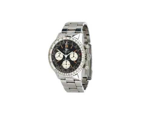 Breitling, Navitimer, ref. 806, a stainless steel bracelet watch, no. 1065473, circa 1968, manual wind chronograph movement, 