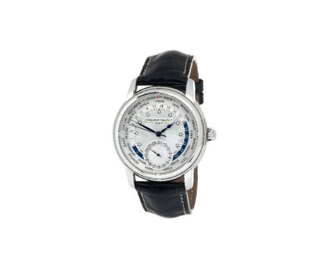 ϒFrederique Constant, World Timer, ref. FC-718WM4H6, a limited edition stainless steel wrist watch, no. 0984/1888, automatic 