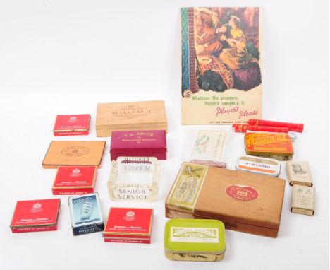 Tobacciana - A collection of vintage 20th century advertising tobacco items. To include a 1950/60s Shop display card for Play