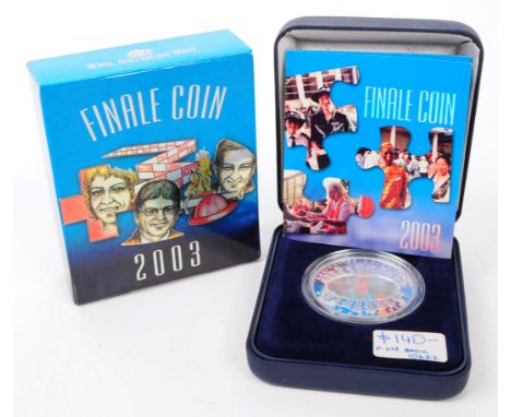 Australian Mint - A 2003 Australian Finale 5 Dollars Coin. Having hologram to reverse, with Australias Volunteers Making a Di