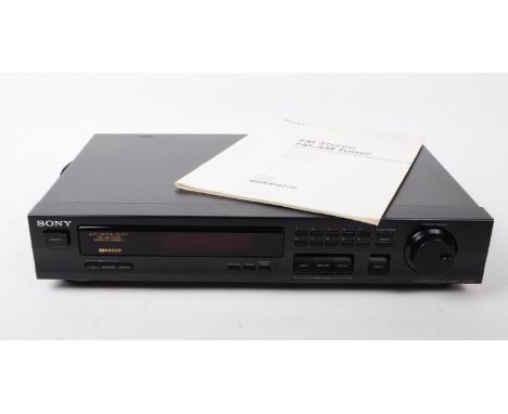 Sony - A late 20th century circa 1990s Sony ST-S261 FM stereo / FM-AM tuner. The stereo in a black colourway, with original m