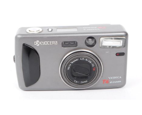 A late 20th century Yashica T4 Zoom 35mm compact camera. The camera in grey colourway, with 28-70mm F4.5-8 lens.