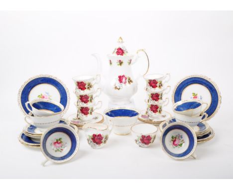 New Chelsea - A vintage mid 20th century New Chelsea bone china part tea service, alongside another china example. The New Ch