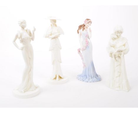 Coalport &amp; Royal Worcester—A collection of vintage 20th-century porcelain lady figurines. Limited edition, including High