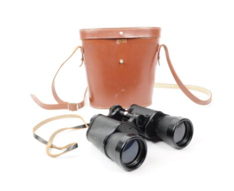 Yashica - A pair of mid century Yashica coated optics 7x50 binoculars. Housed in a genuine cowhide leather case.