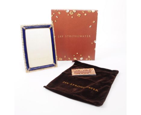 Jay Strongwater - A contemporary American 2014 Lorraine Stone Edge picture frame, housed within the original box, with the st