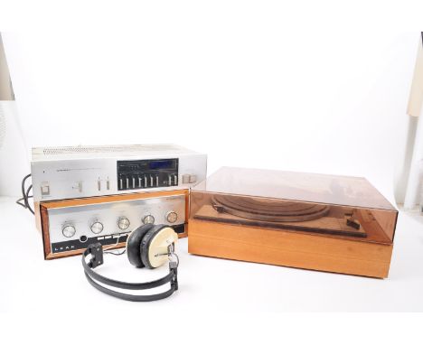 A collection of mid 20th century Hi-Fi audio equipment.  The collection to include a Goldring Lenco GL 75 stereo transcriptio
