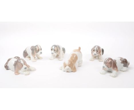 LLadro &amp; Nao by Lladro - A collection of six fine bone china hand painted figures of dogs. The collection depicting dogs 