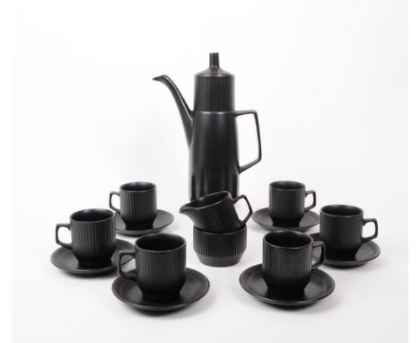 Impact - British Anchor - A 20th century British Anchor Impact Staffordshire coffee service. The coffee service in a black co