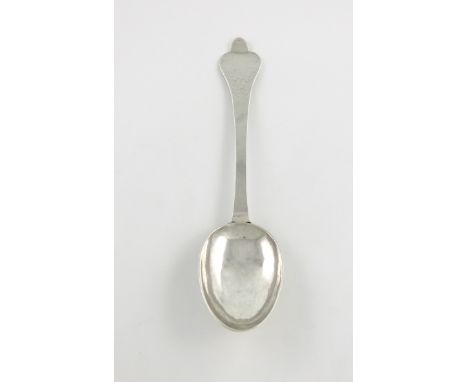 A William III West Country silver Lace-back Trefid spoon, by Francis Servant I or II, Bideford circa 1700, the reverse of the