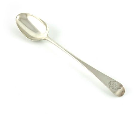 A George III silver Old English pattern basting spoon, by Matthew Roker, London 1771, the reverse of the terminal with a cres