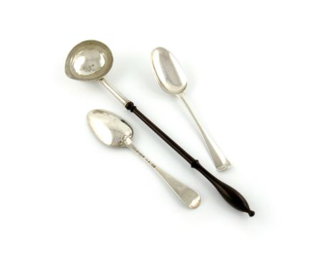 A George II silver toddy ladle, by Thomas Whipham and William William I, London 1750, oval bowl, tapering circular socket, tu