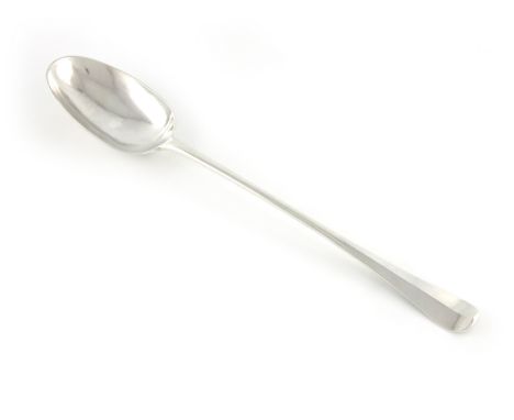 A Queen Anne silver Hanoverian Rat-tail pattern basting spoon, by John Ladyman, London 1711, the oval bowl with a plain rat-t