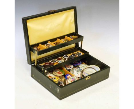 Quantity of enamel badges, etc to include; USSR flag, Bowling Festival, Barbour, Mothercare 5+, Saltdean, Bournville B.C, etc