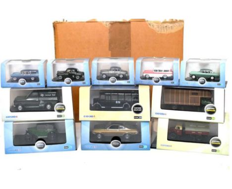 Oxford Diecast - Quantity of twenty plus 1/76 and 1/43 scale diecast model vehicles, to include Military, Omnibus, Commercial