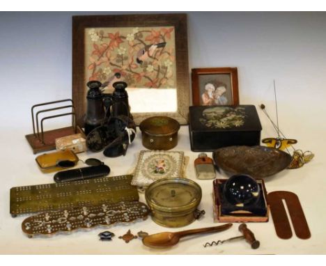 Quantity of collector's items to include, F.Darton &amp; Co barometer, mother-of-pearl trinket box, etc
