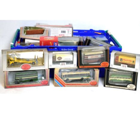 Quantity of boxed diecast model buses/trucks to include Corgi 'The Original Omnibus Company, Exclusive First Editions, etc