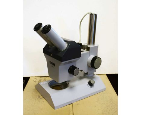 Zeiss stereo microscope DV4, with original 1979 receipt for £695.25, in card box oif issue with instruction booklets