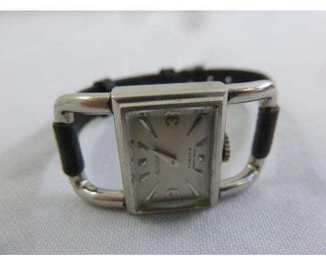 A Jaeger LeCoultre Turler ladies steel wristwatch circa 1960s