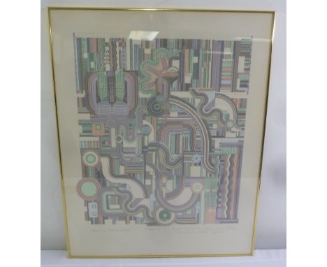Eduardo Paolozzi framed and glazed screen print titled Salsa, signed and dated 1975, 83 x 66cm
