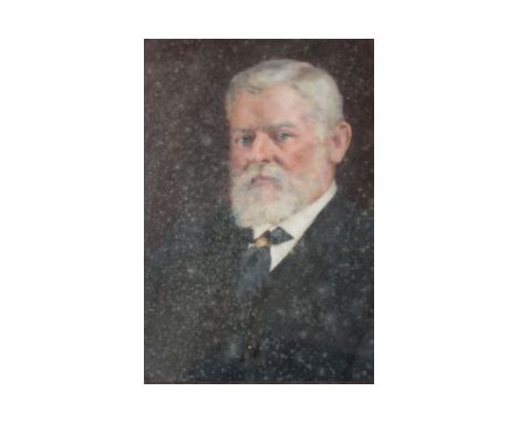 (XX).  British School. An oval head and shoulder portrait study of a gentleman with beard. Unsigned, oil on canvas, framed an