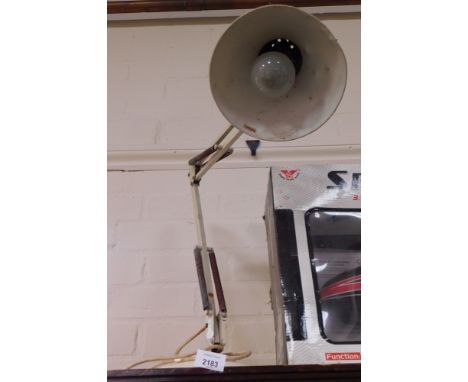A white painted anglepoise lamp (AF).This lot contains untested or unsafe electrical items. It is supplied for scrap or re-co