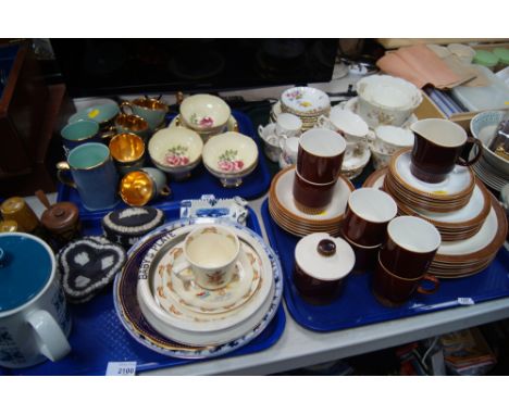 Decorative china and effects, to include Minton's Marlowe pattern coffee cans and saucers, other part tea wares, Wedgwood bla