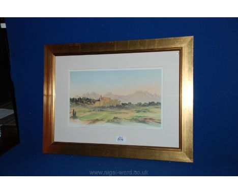 A limited edition Print ''View in the South of France'' by HRH The Prince of Wales No 69, commissioned by The Mail on Sunday 
