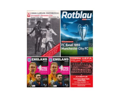 Sport Collection of 5 vintage programmes. Such as England V France Collection of 2 Matchday Programmes From Tuesday 17th Nove