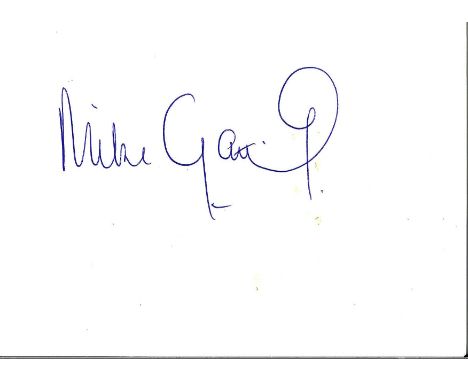 Cricket Mike Gatting 6x4 signed album page. Michael William Gatting OBE (born 6 June 1957) is an English former cricketer, wh