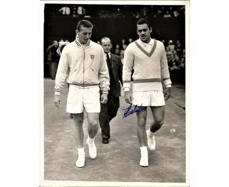 Tennis Kurt Nielsen 10x8 signed b/w photo. Kurt Nielsen (19 November 1930 - 11 June 2011) was a Danish tennis player. He was 