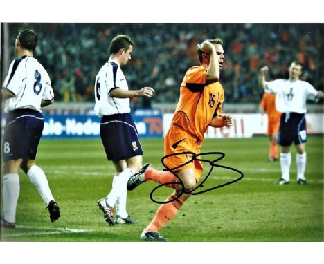 Football Frank De Boer 12x8 signed colour photo pictured playing for Holland. Franciscus Frank de Boer (born 15 May 1970) is 