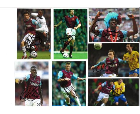 Football West Ham collection fourteen 6x4 signed colour photos. Signature in collection include Mark Noble, Matt Taylor, Kevi