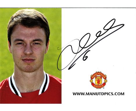 Football Johnny Evans 4x6 signed 4x6 colour Man Utd promo card. Jonathan Grant Evans (born 3 January 1988) is a Northern Iris