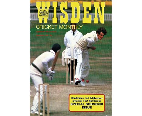 Cricket Bob Willis signed Wisden cricket monthly September 1981. Robert George Dylan Willis MBE (born Robert George Willis on