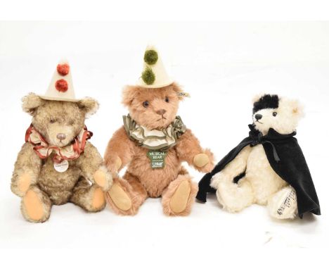 Steiff - Limited edition 'Teddy Clown' 1926 Replica bear (404214), together with Harrods 'Muscial Bear' 1992 and 'Musical Bea