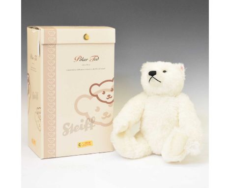 Steiff - Limited edition 'Polar Ted' (661747) complete with growler, fully jointed, 40cm high, with box and certificate of au
